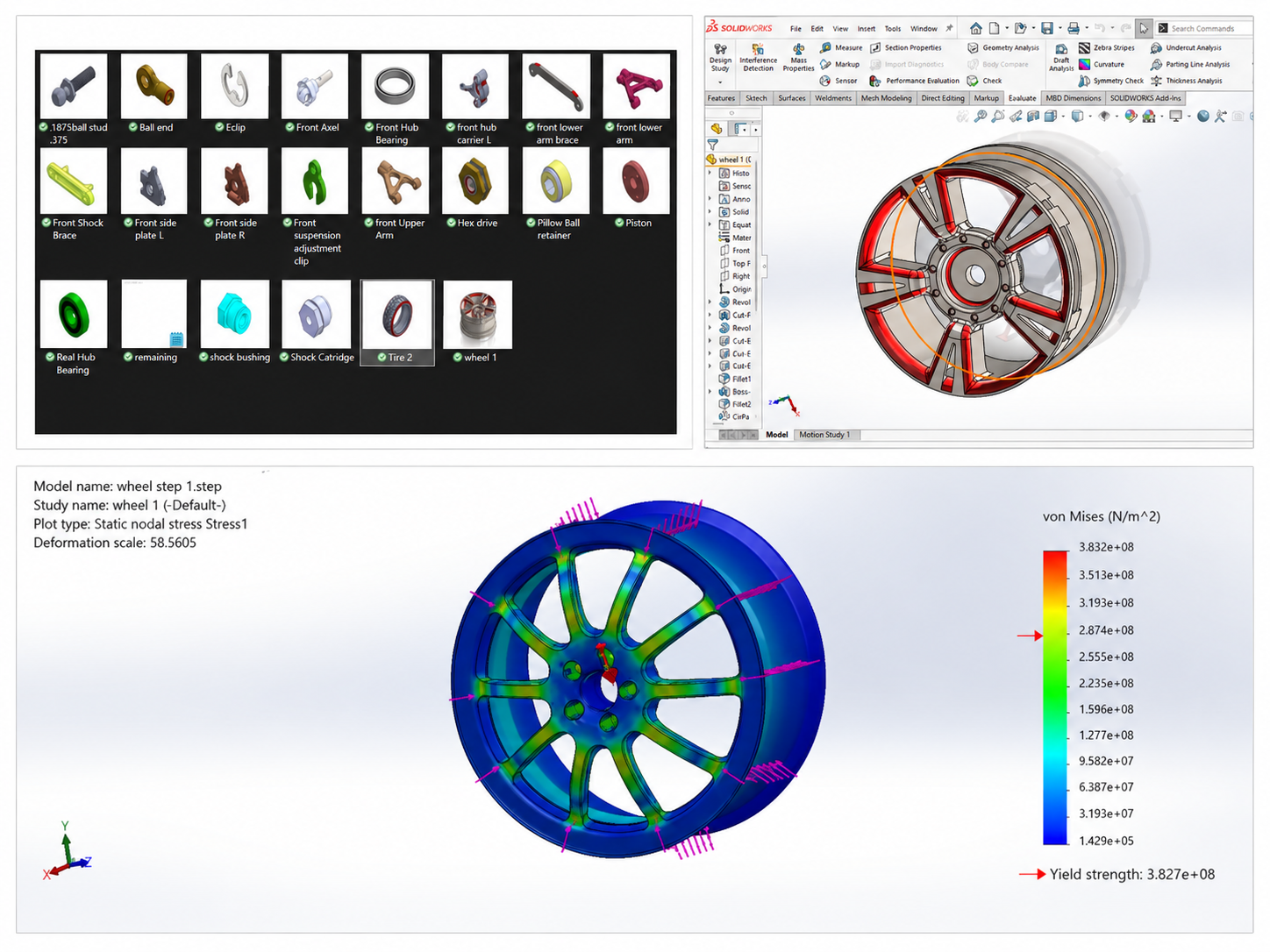 Wheel Rim Static Structural FEA | Rajendra Pokhrel